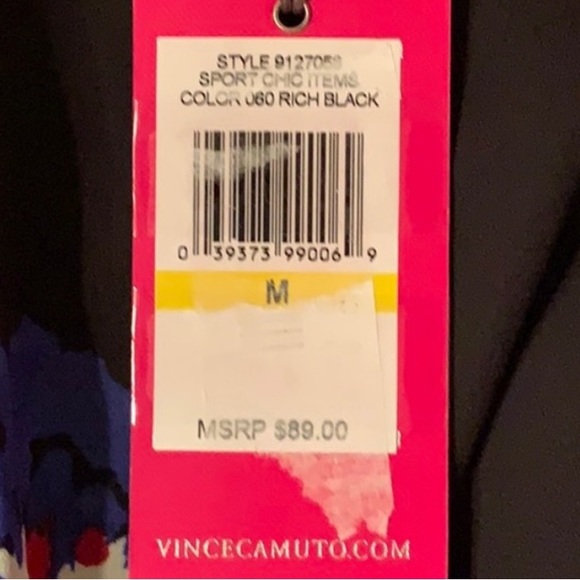 Vince Camuto Cold Shoulder Blouse in Rich Black, Size Medium - Picture 10 of 12